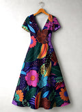 'Bustani' Short Sleeve Maxi Dress