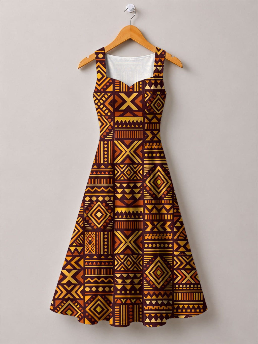 Mudcloth Cotton Corset Dress