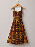 Mudcloth Cotton Corset Dress