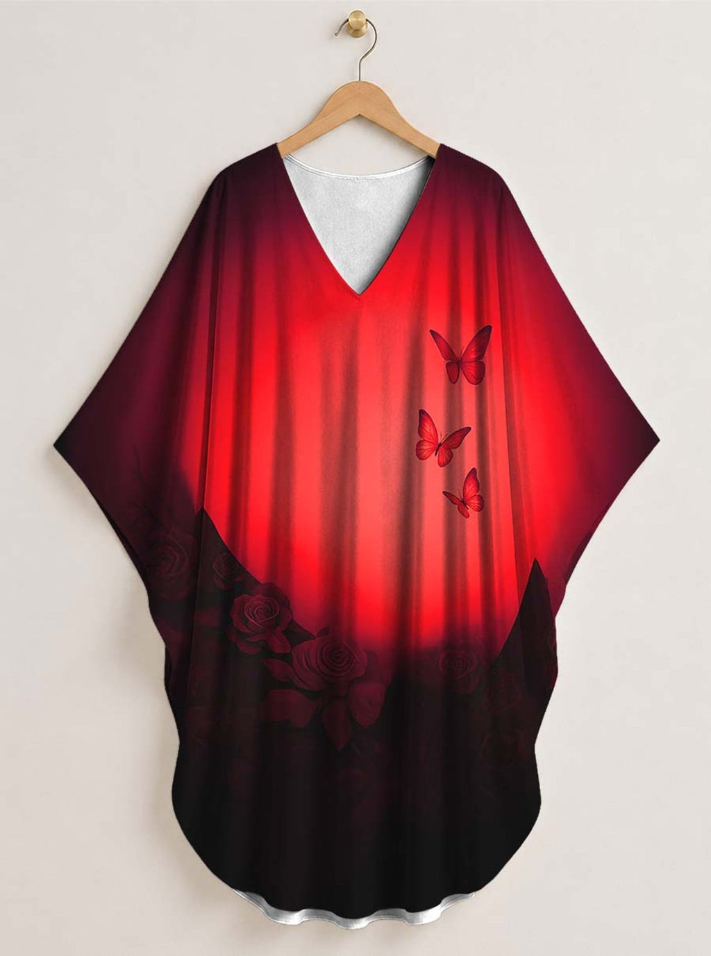 'Selah' Red' Kaftan Dress