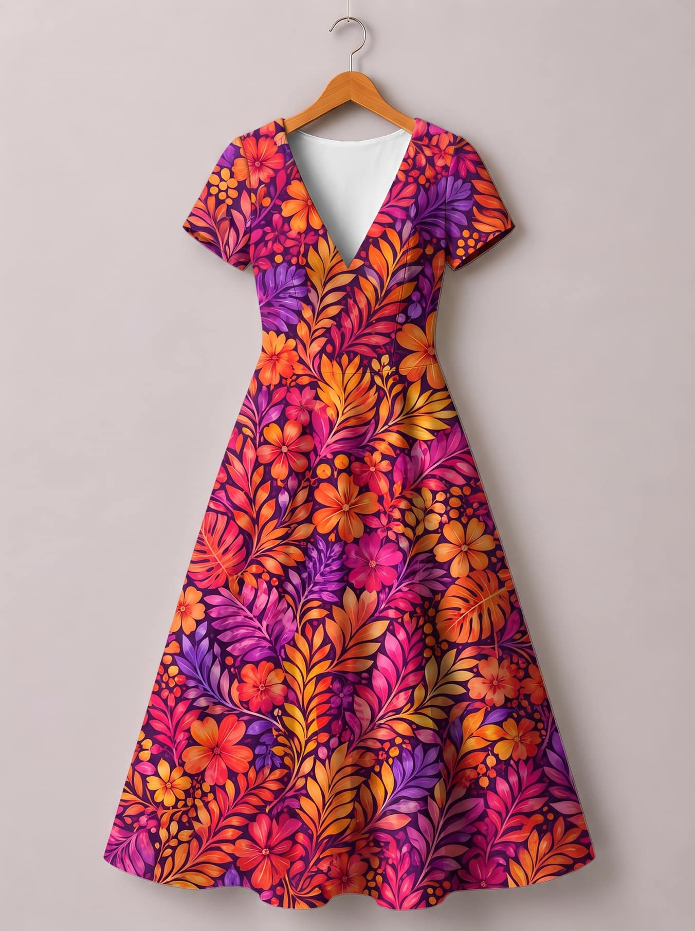 'Waridi' Short Sleeve Maxi Dress