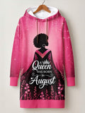 'August Queen Pink' Hoodie Dress