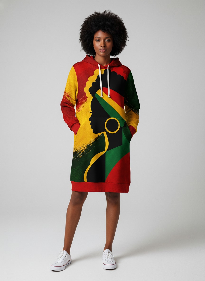 'Uhuru' Hoodie Dress
