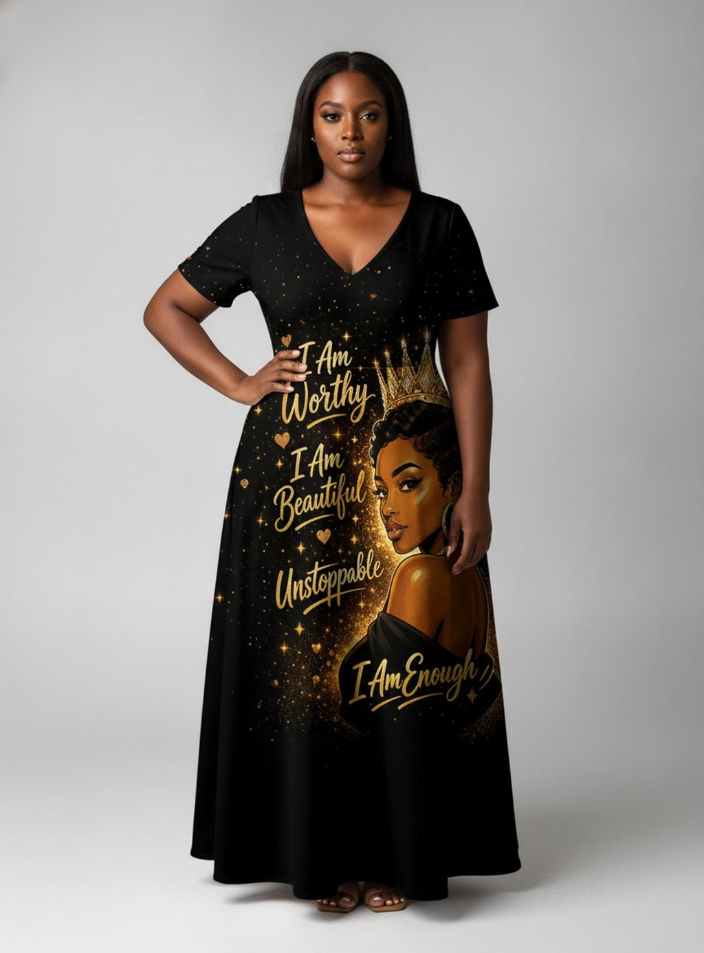 'Tunu' Short Sleeve Maxi Dress