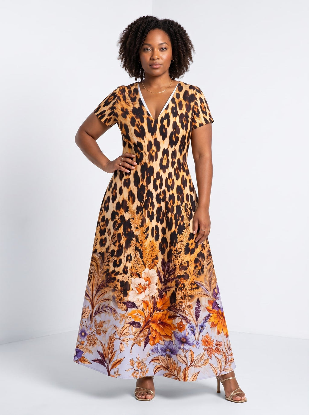 'Madoa' Short Sleeve Maxi Dress