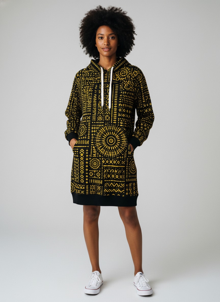 'Lamu' Hoodie Dress