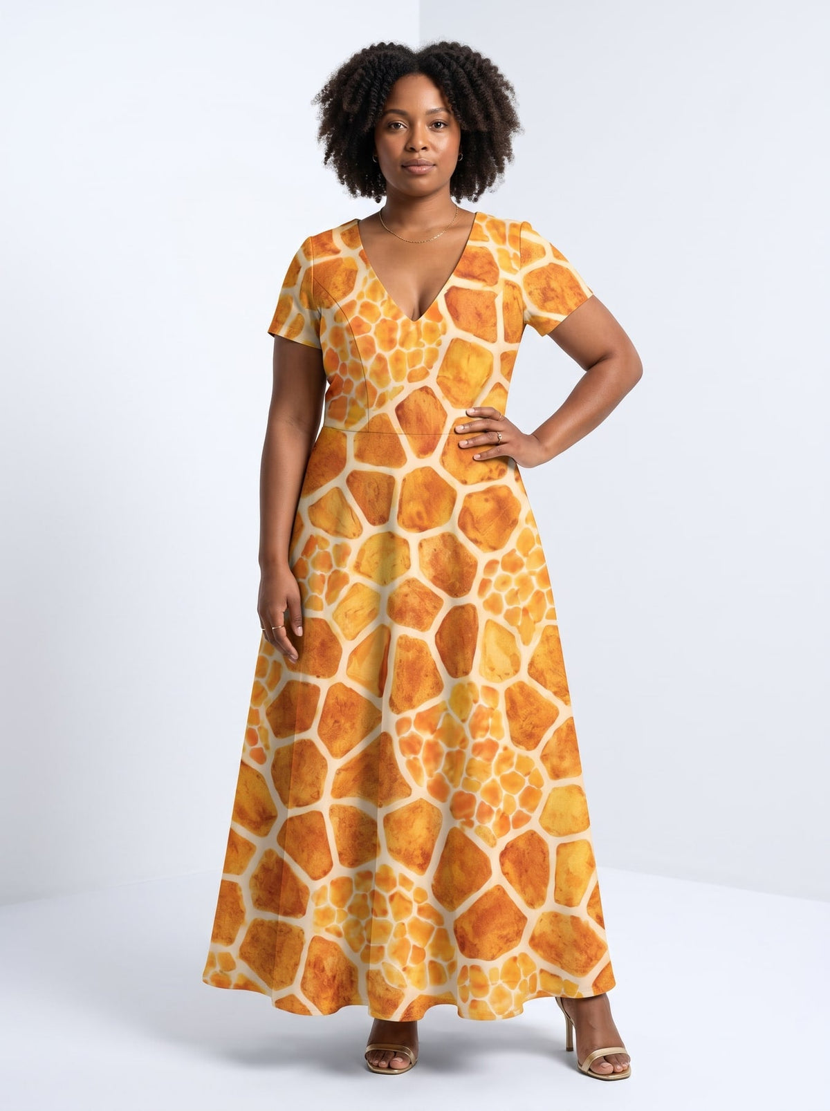 'Twiga' Short Sleeve Maxi Dress