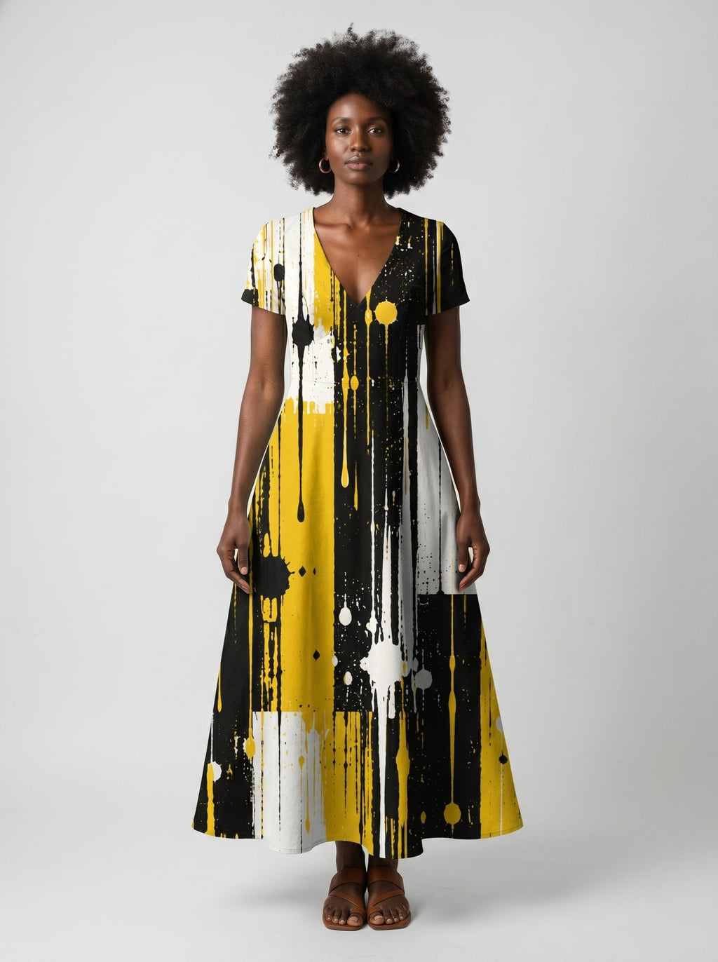 'Mvua' Short Sleeve Maxi Dress