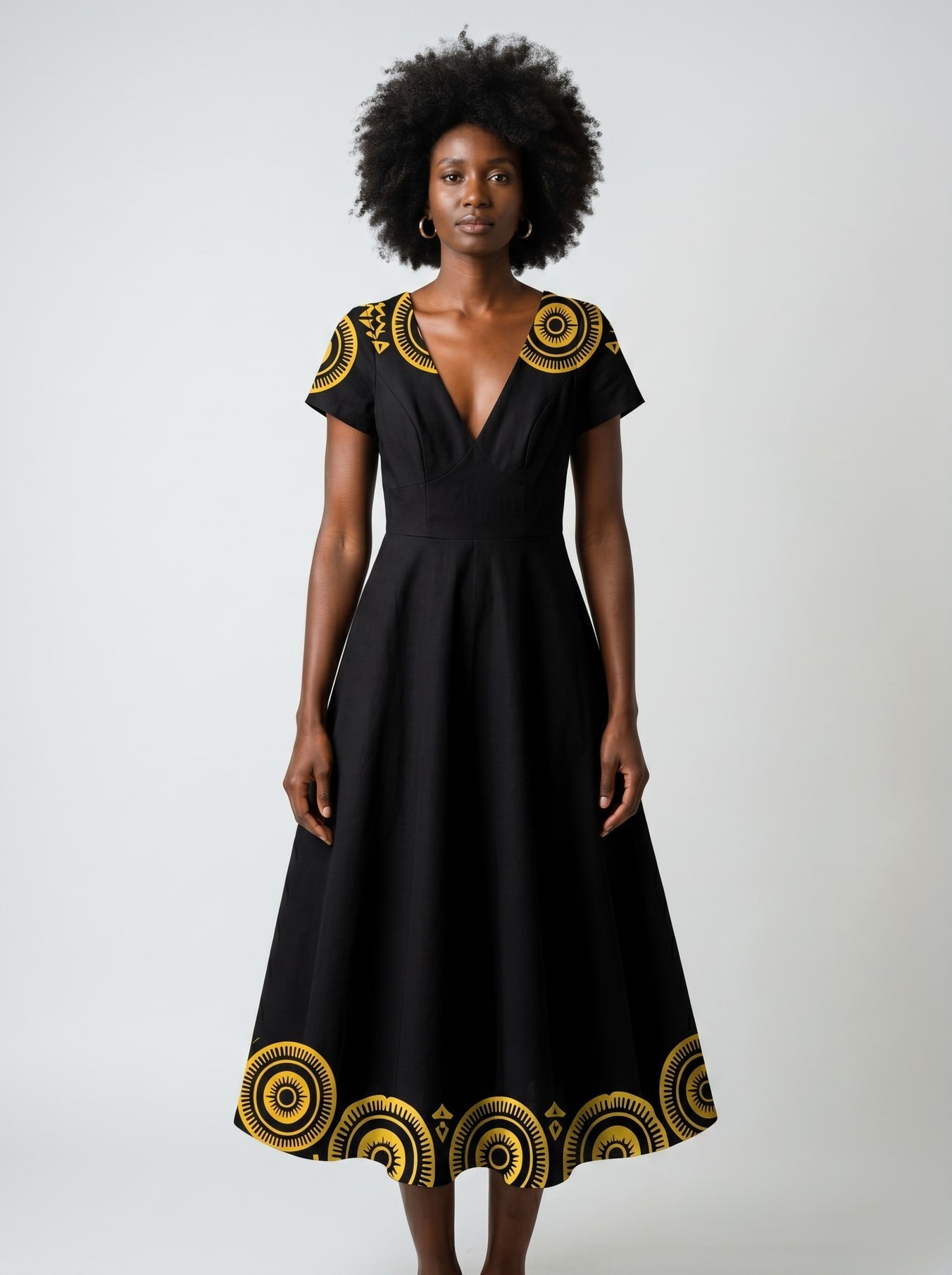 'Mamafo' Short Sleeve Maxi Dress