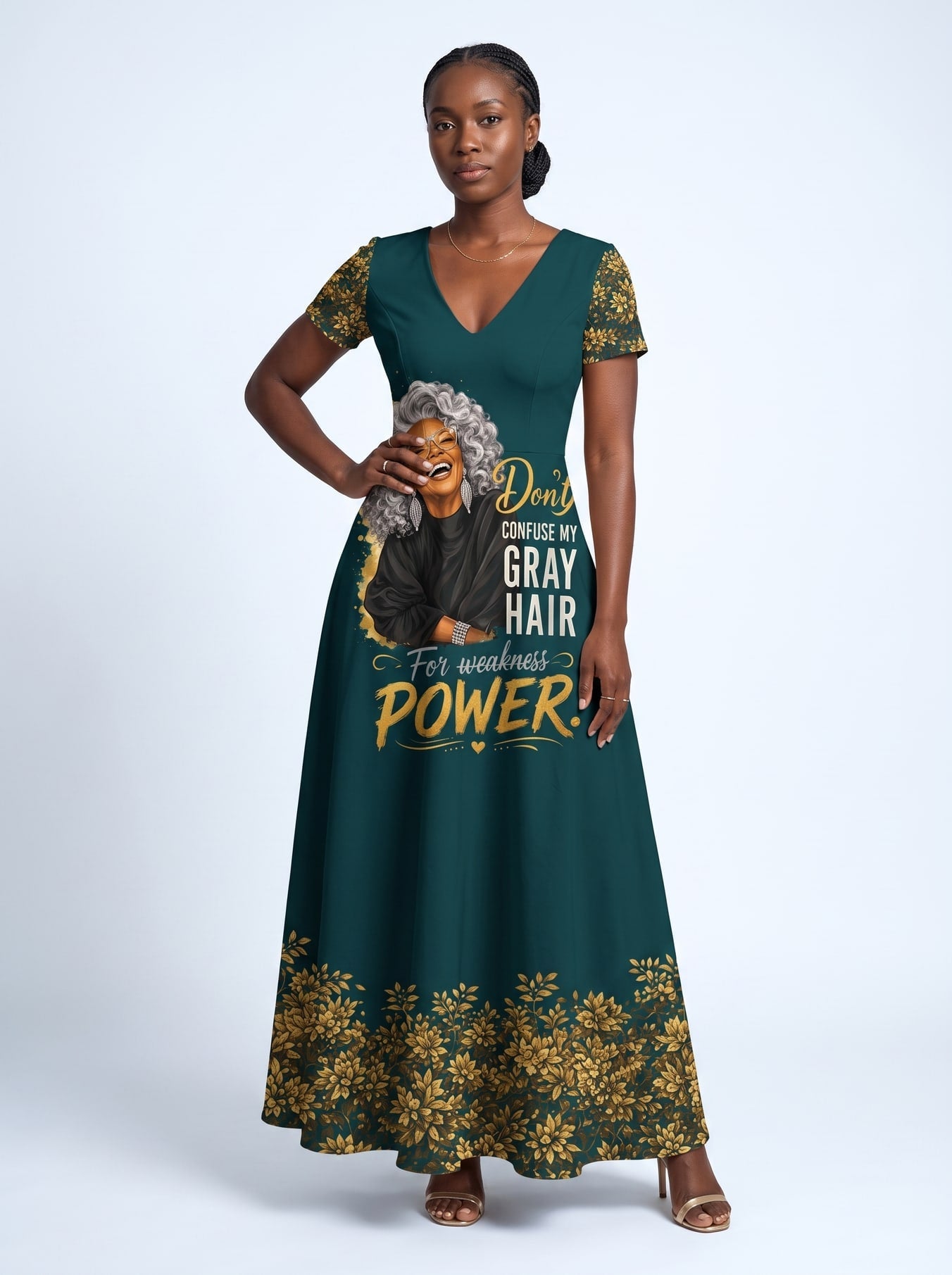 'Imara' Short Sleeve Maxi Dress