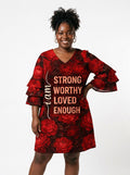'Tosha' Stacked Ruffle Sleeve Dress