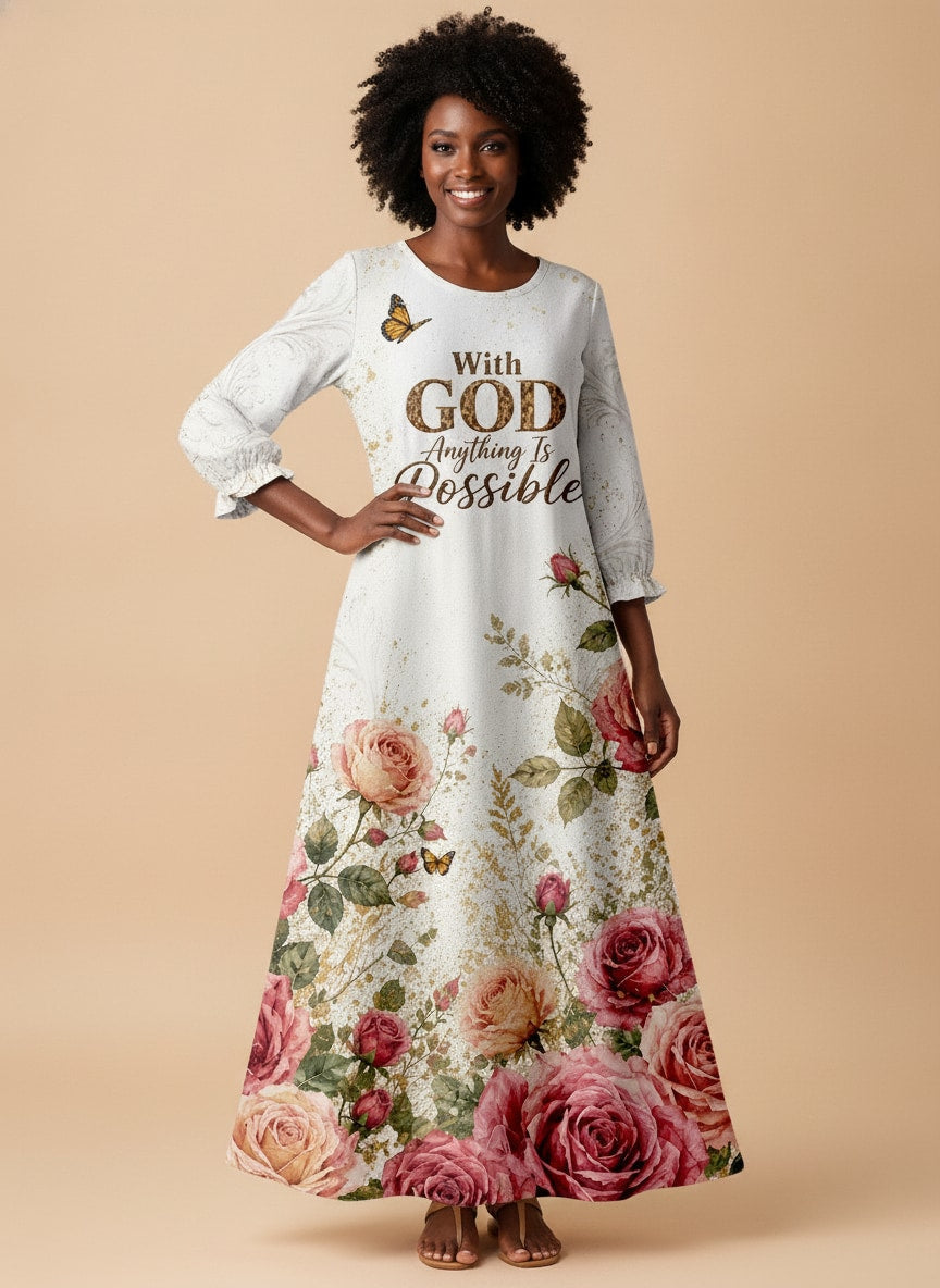 'Tumaini' Long Sleeve Maxi Dress