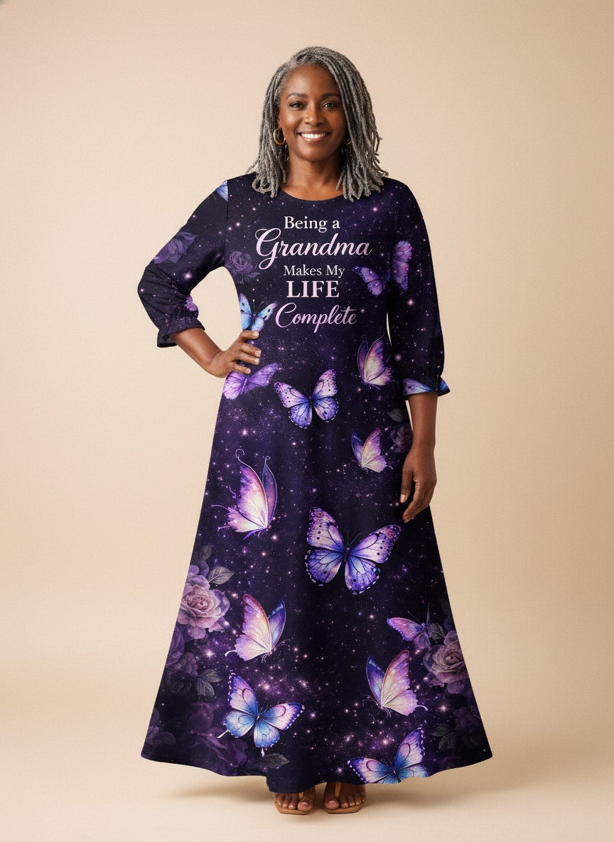 'Nyamekye' Long Sleeve Maxi Dress
