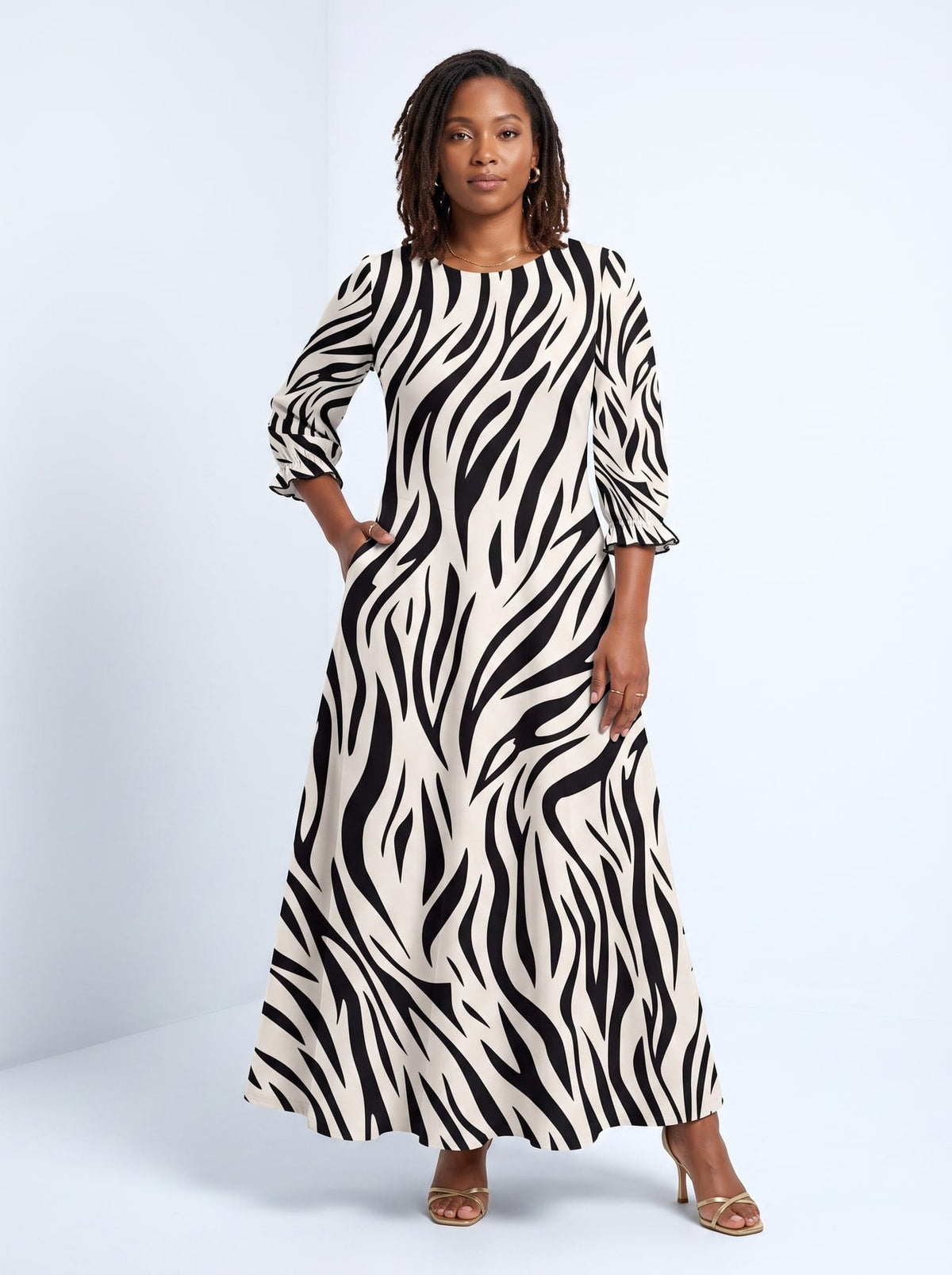 'Milia' Long Sleeve Maxi Dress