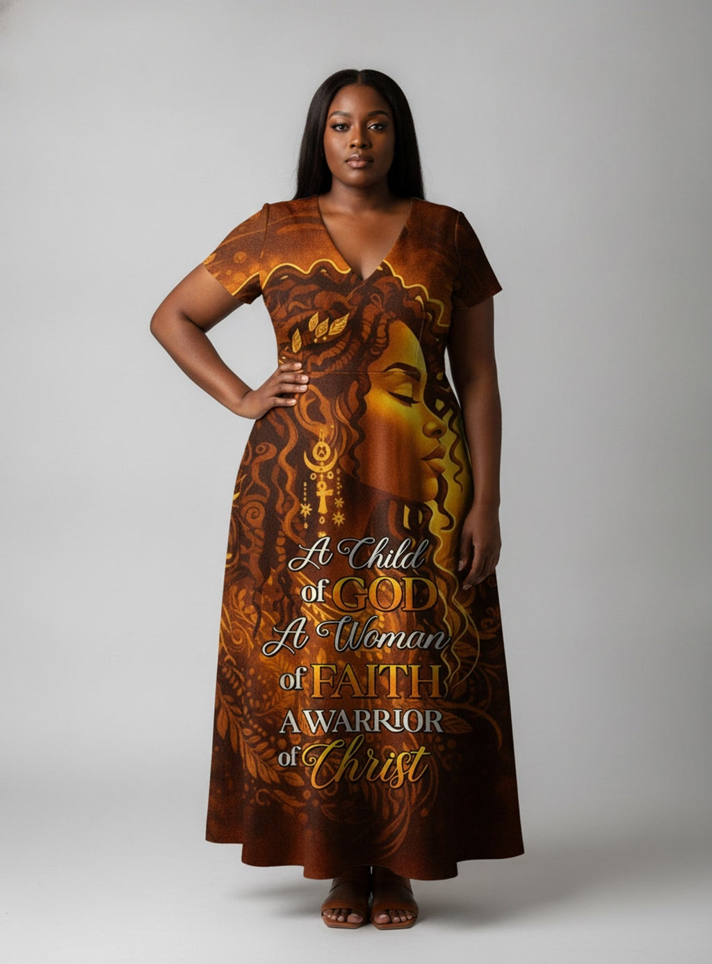 'Amara' Short Sleeve Maxi Dress