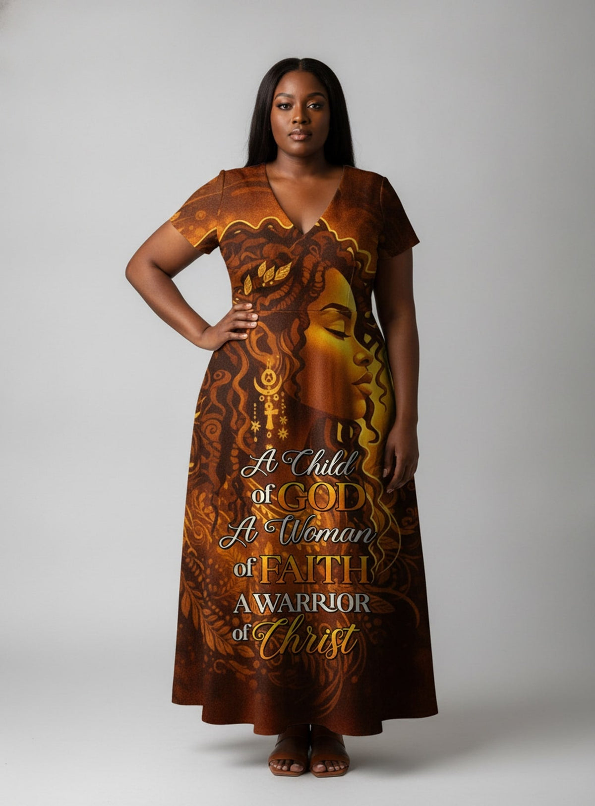 'Amara' Short Sleeve Maxi Dress