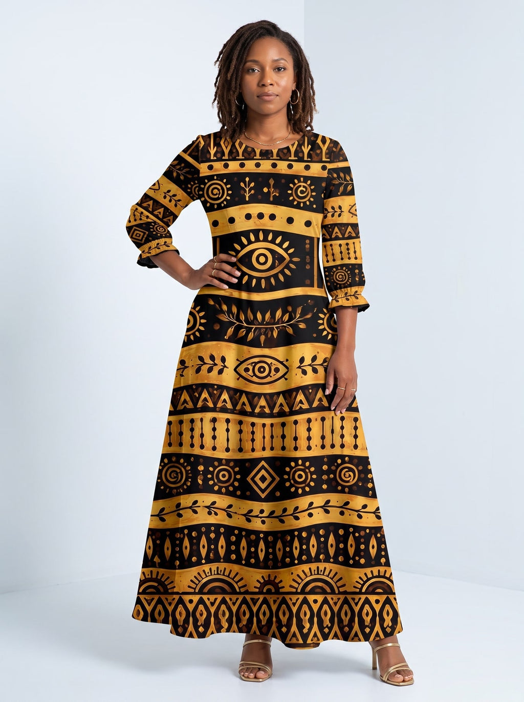 Baraka Long Sleeve Maxi Dress