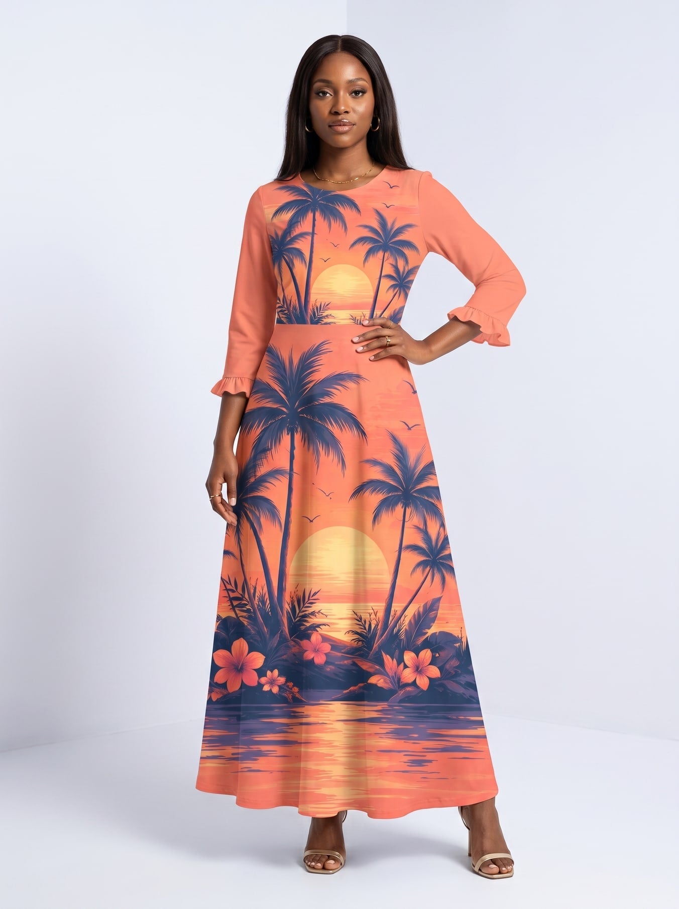 'Machweo' Long Sleeve Maxi Dress
