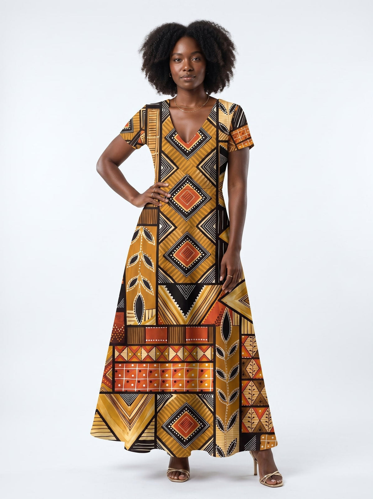 'Ardhi' Short Sleeve Maxi Dress