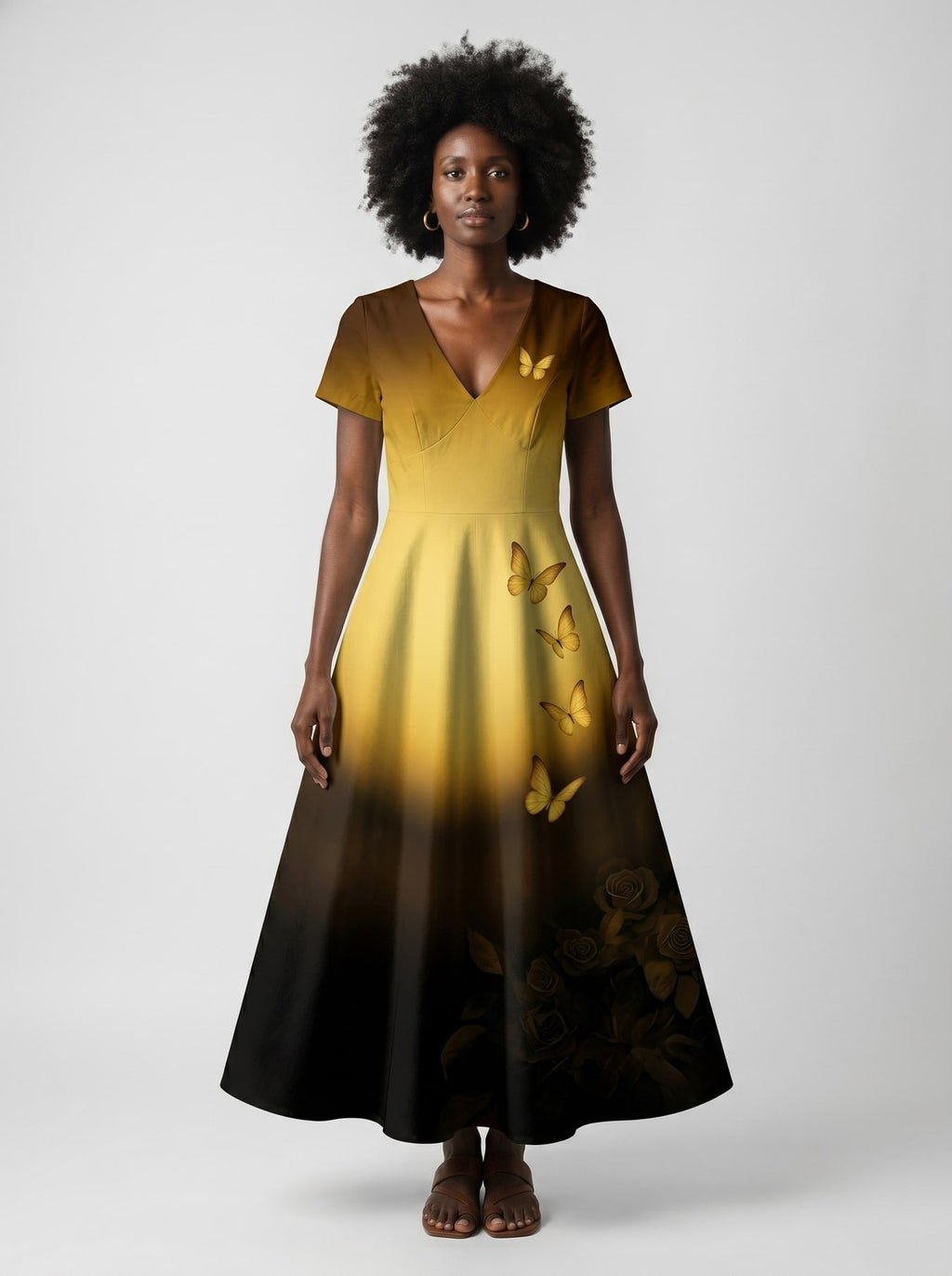 'Imani' Amber Short Sleeve Maxi Dress