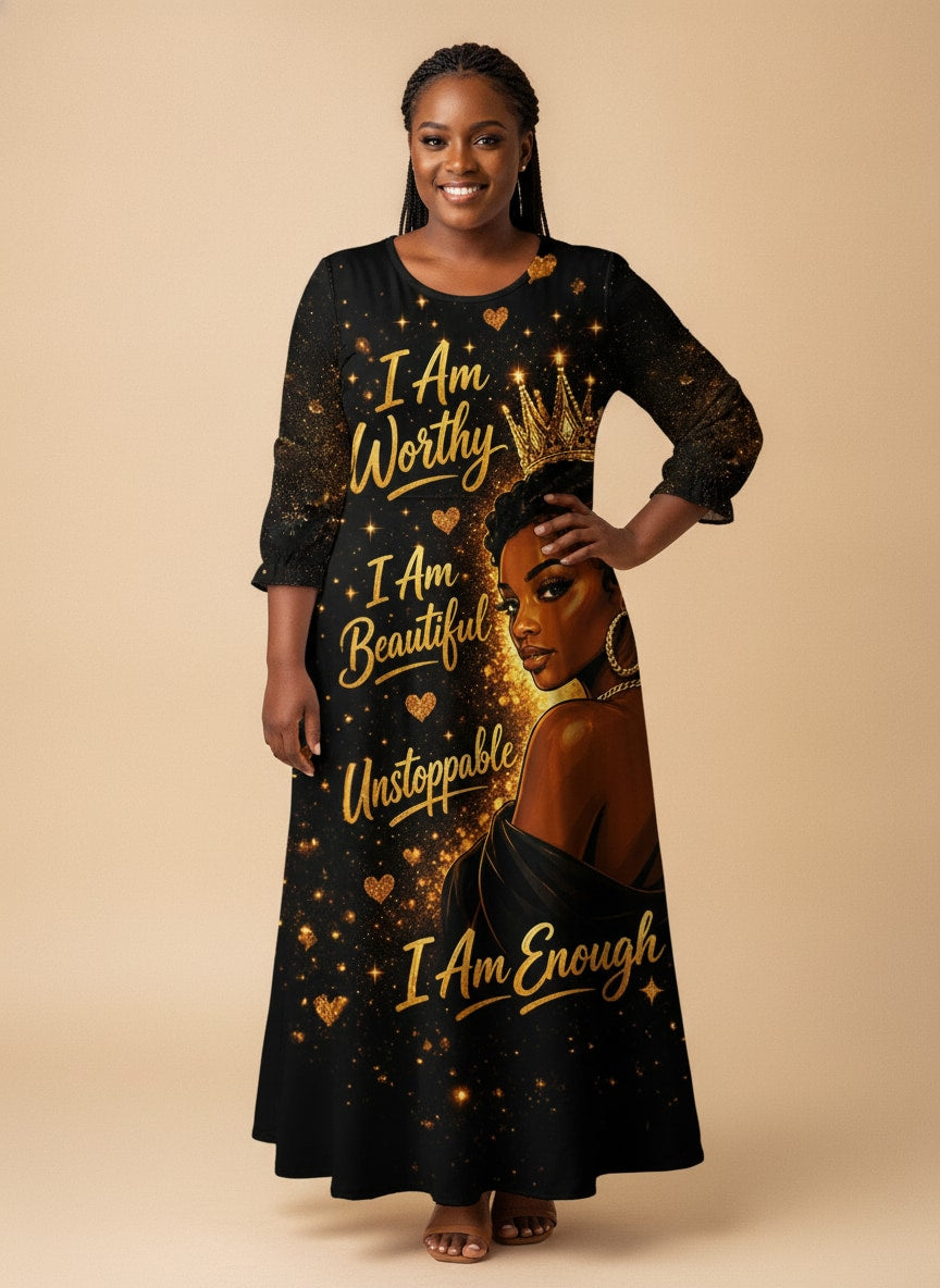 'Tunu' Long Sleeve Maxi Dress