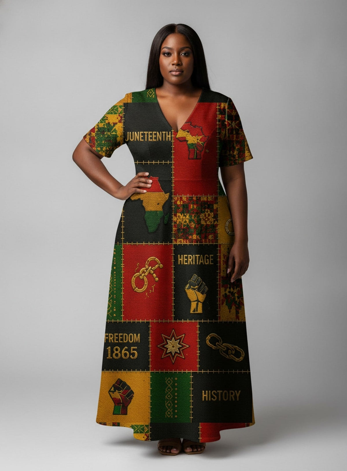 'Kumbuka' Short Sleeve Maxi Dress