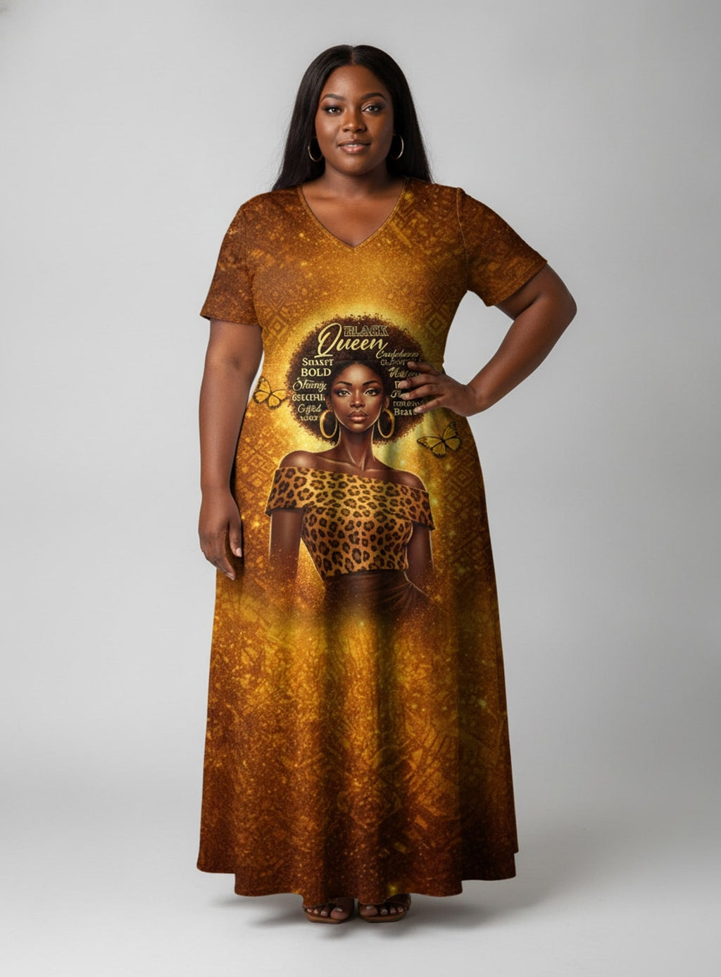 'Affirmed' Short Sleeve Maxi Dress