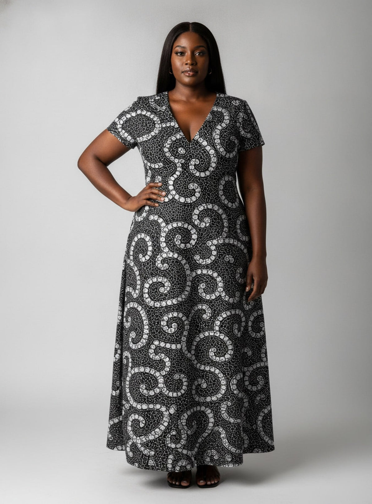 'Duara' Short Sleeve Maxi Dress