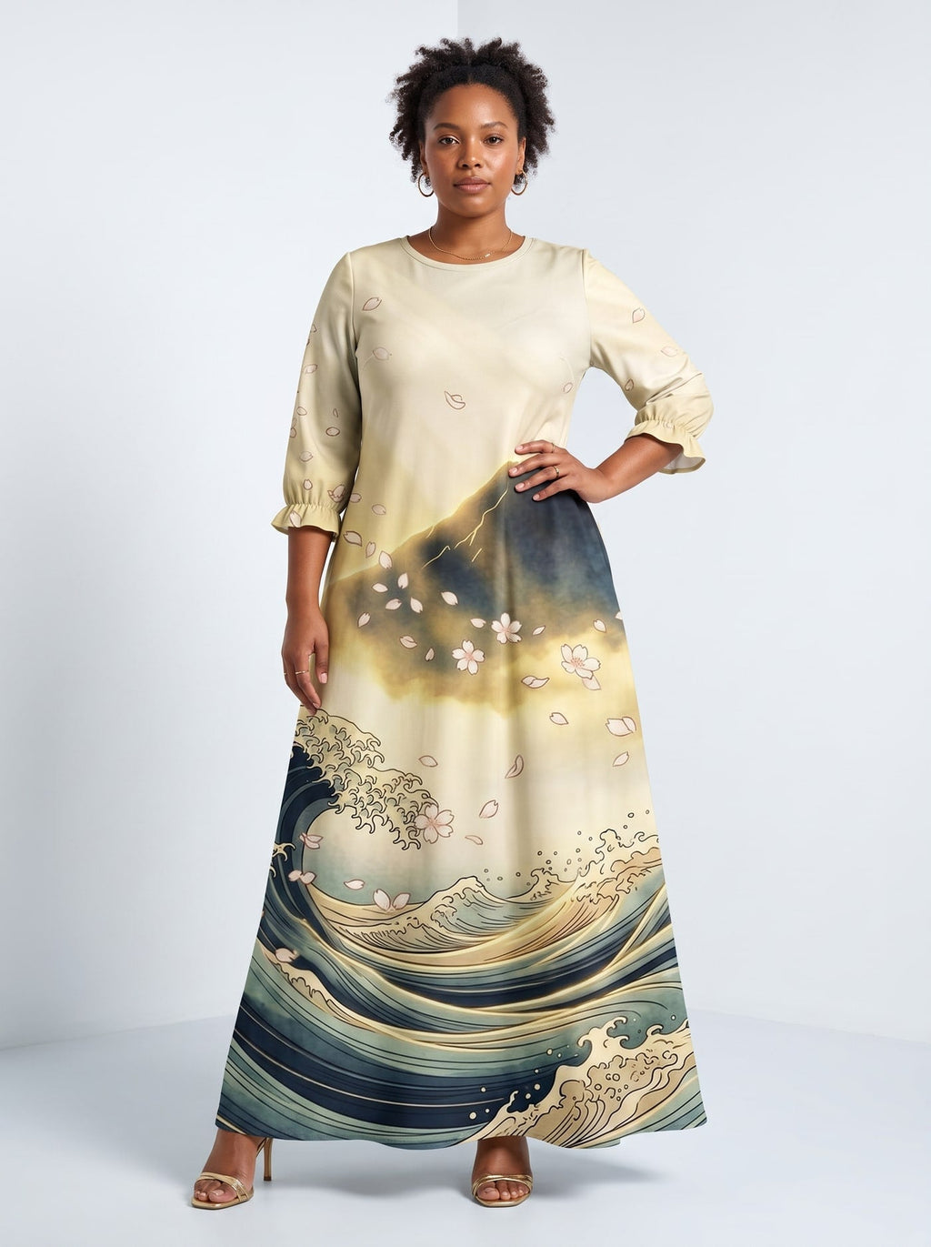 'Wimbi' Long Sleeve Maxi Dress