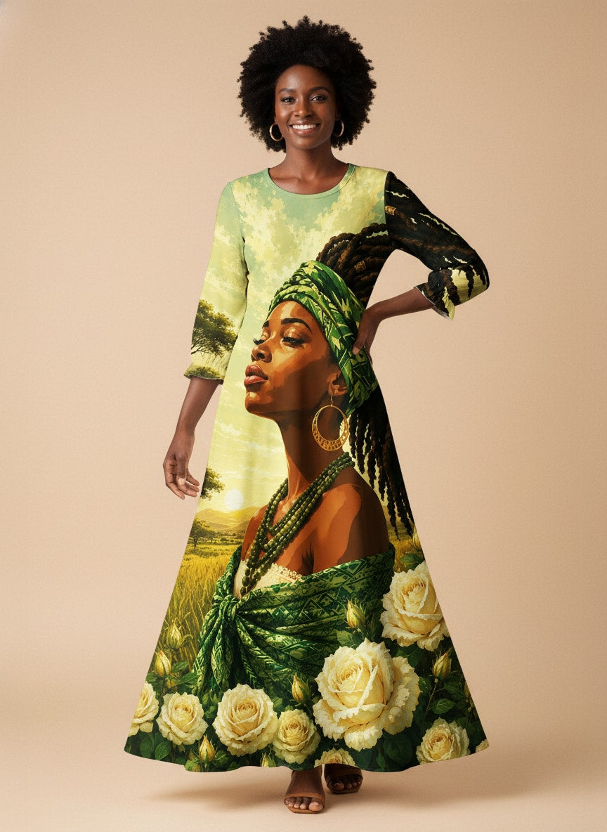 'Tulia' Long Sleeve Maxi Dress