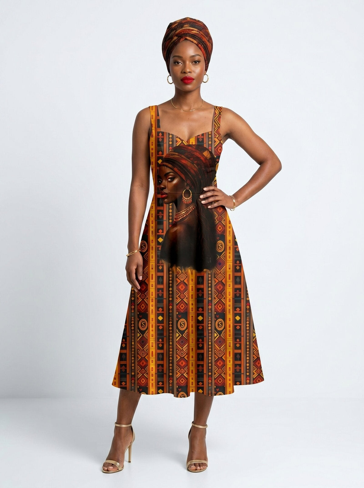Melanin Radiance Cotton Corset Dress