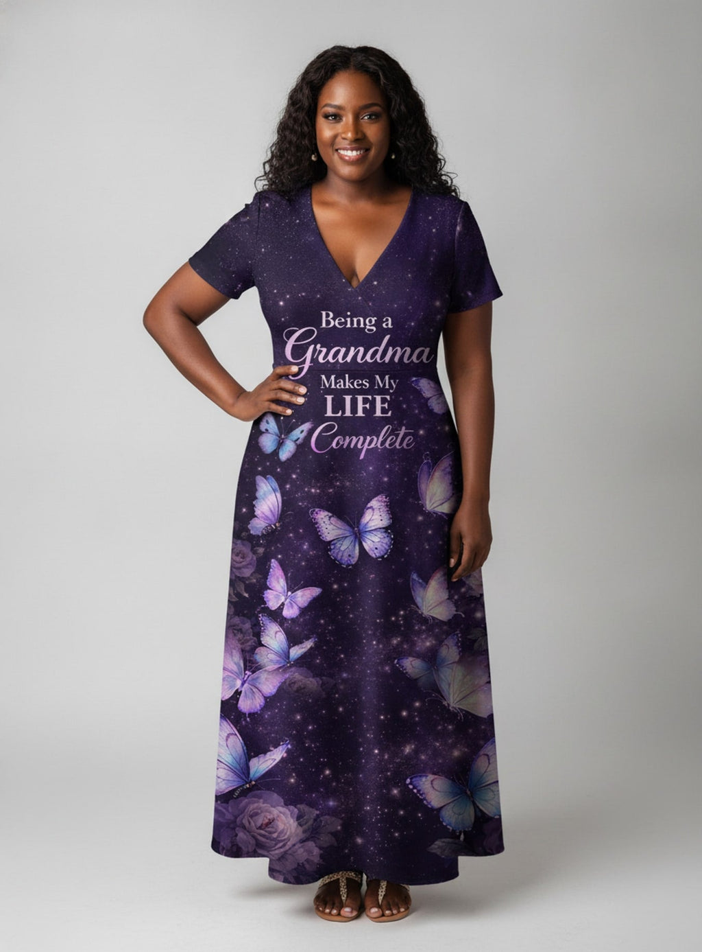 'Nyamekye' Short Sleeve Maxi Dress