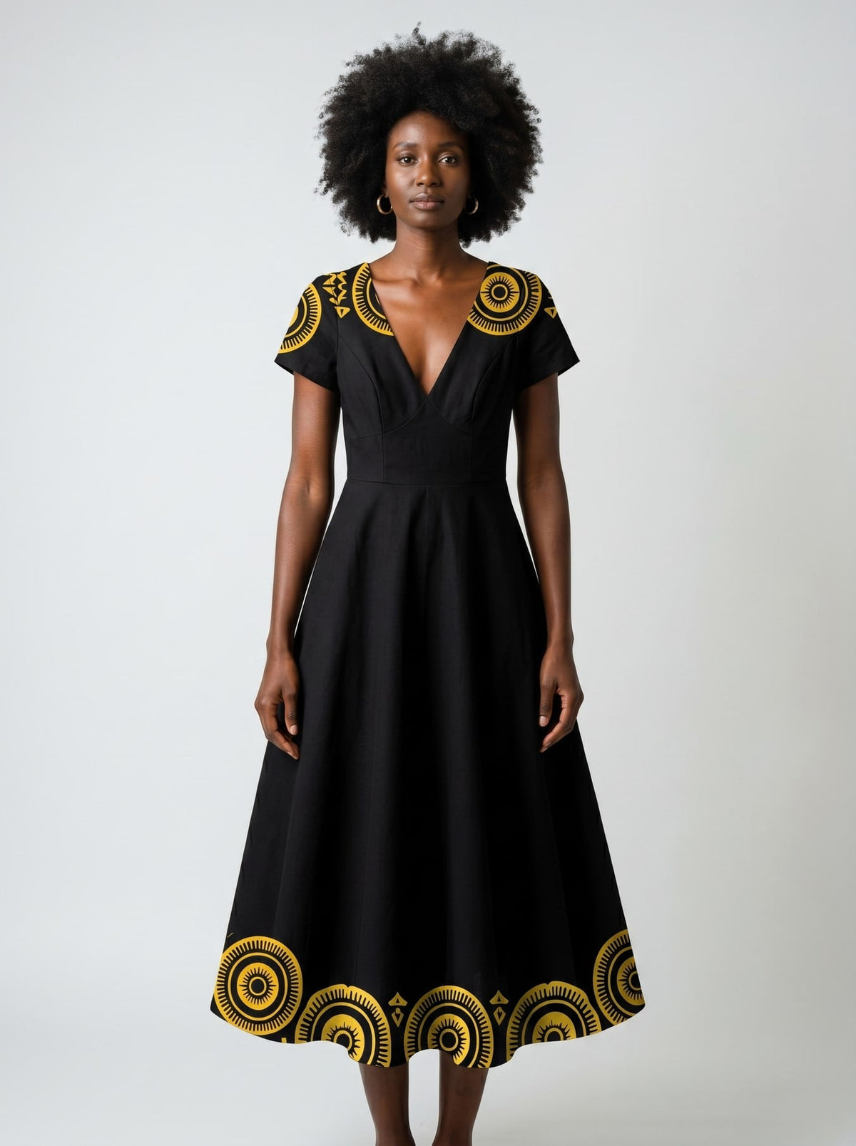 'Mamafo' Short Sleeve Maxi Dress