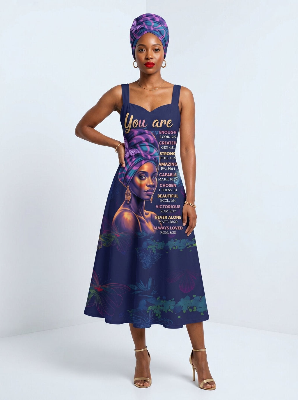 Blue Orchid Cotton Corset Dress
