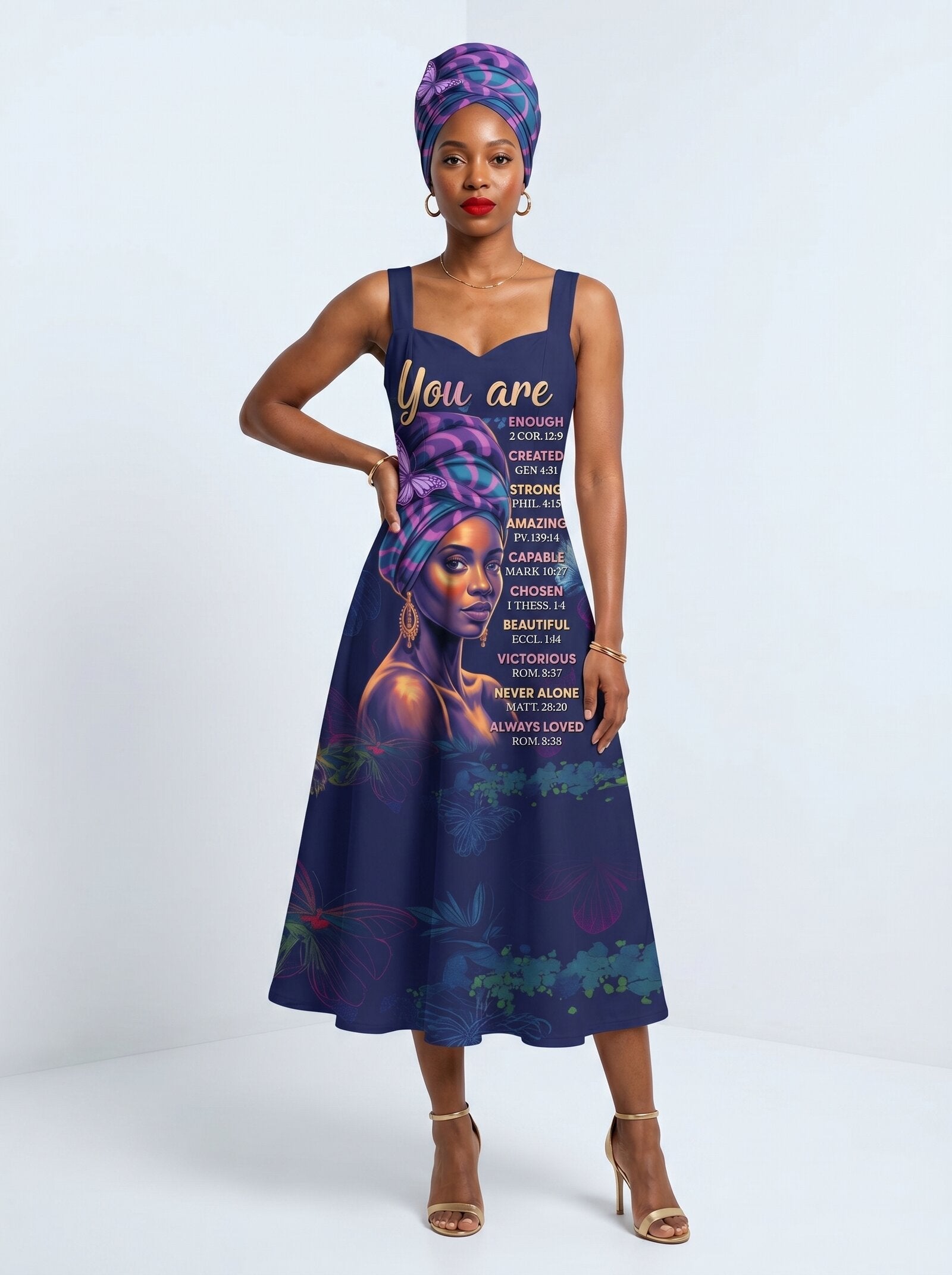 Blue Orchid Cotton Corset Dress