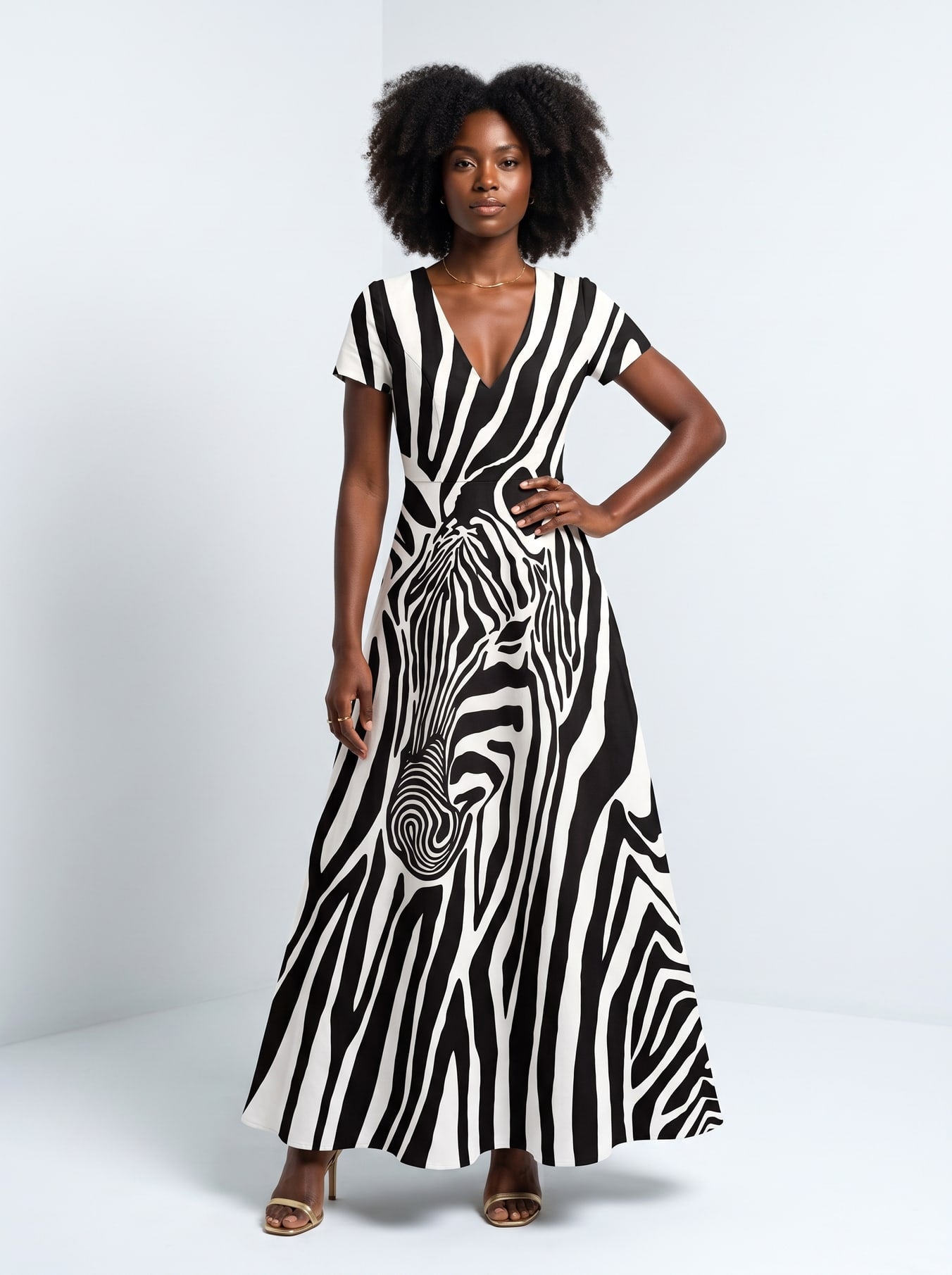 'Punda' Short Sleeve Maxi Dress