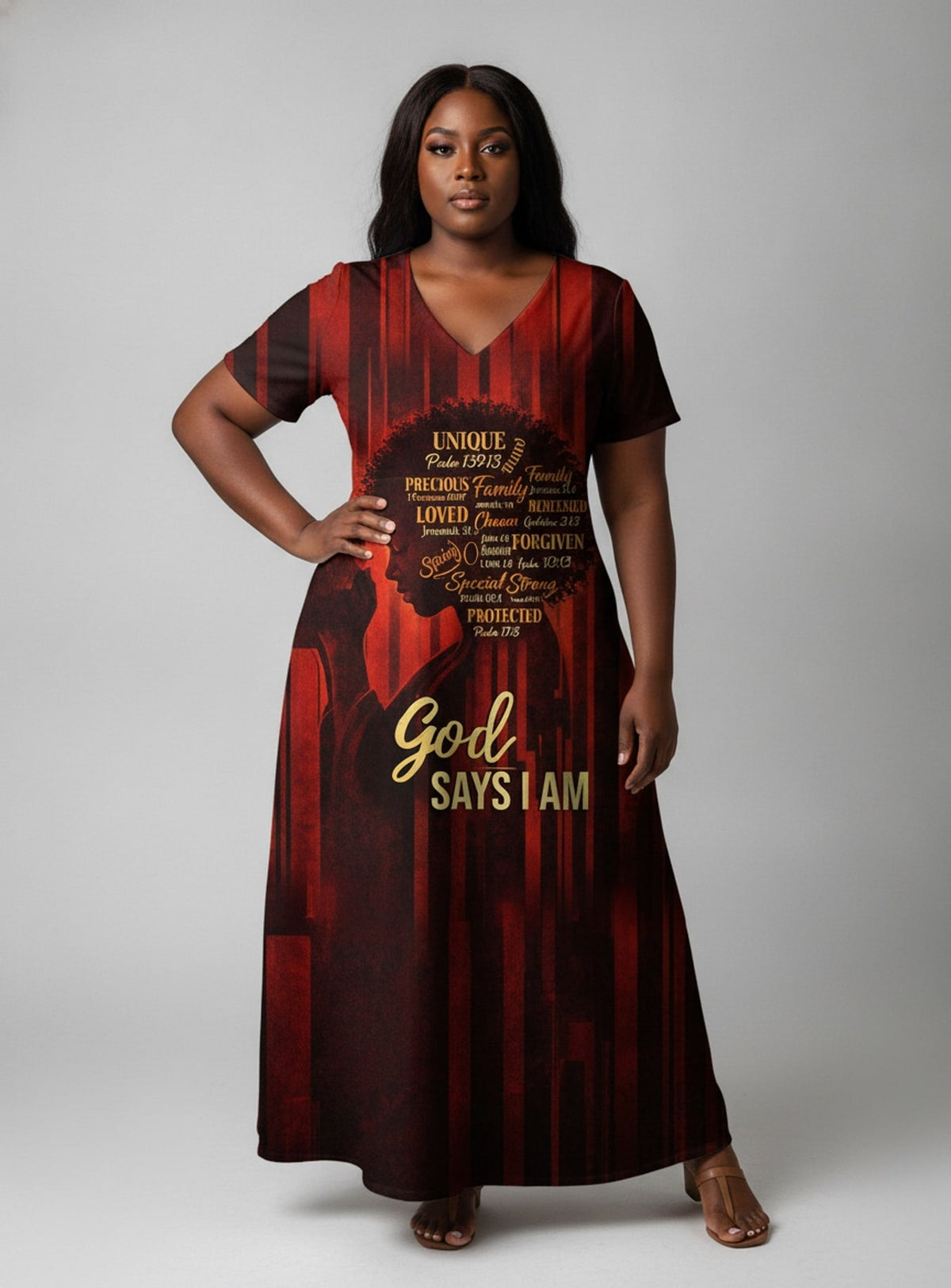 'Asante' Short Sleeve Maxi Dress