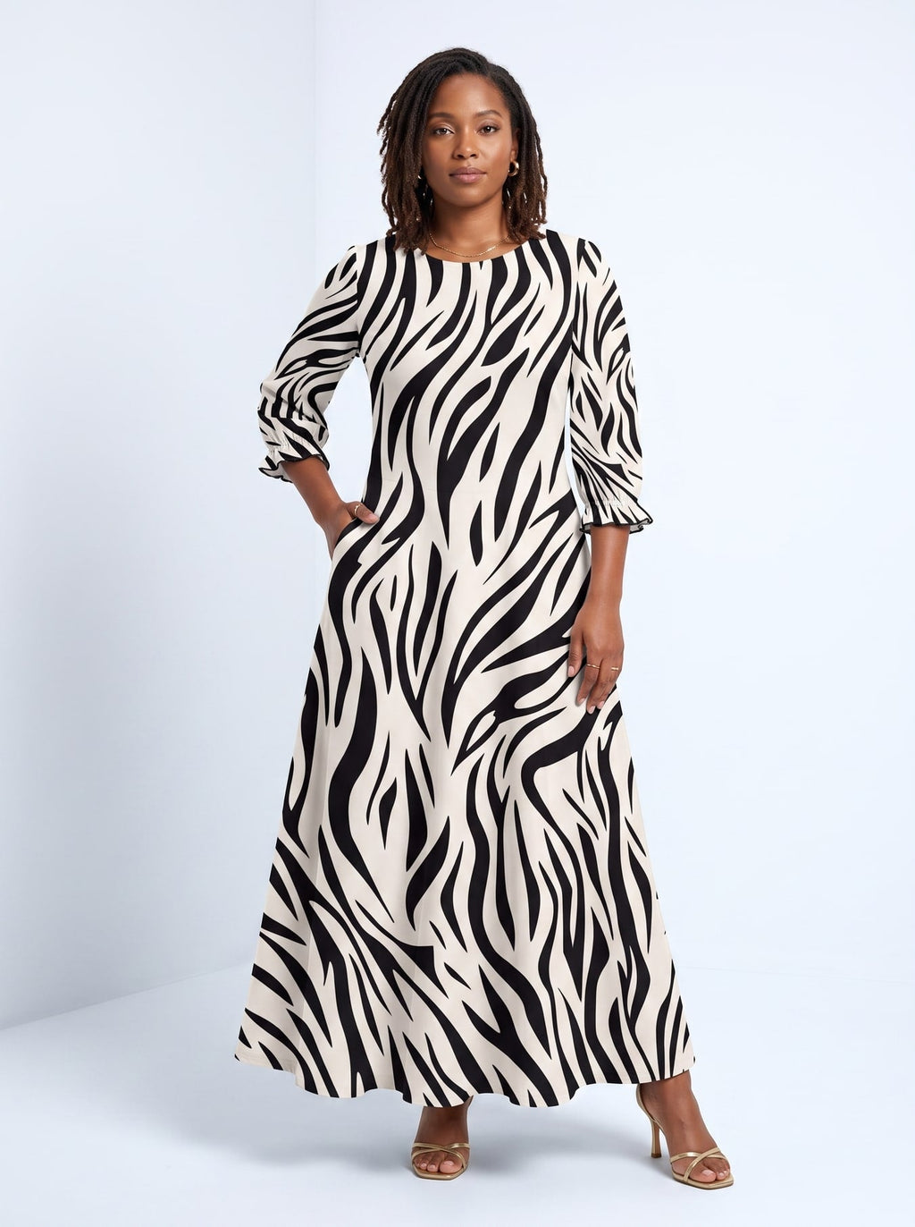 'Milia' Long Sleeve Maxi Dress