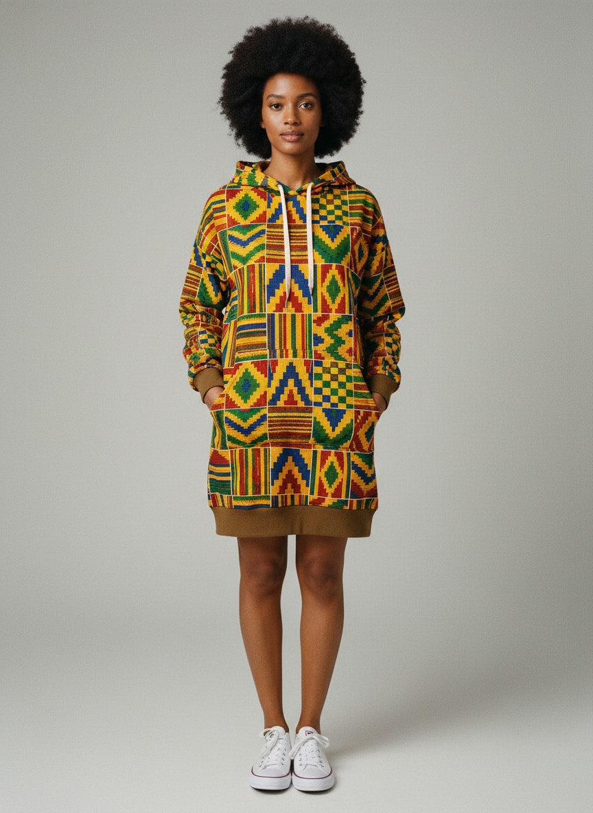 'Kumasi' Hoodie Dress