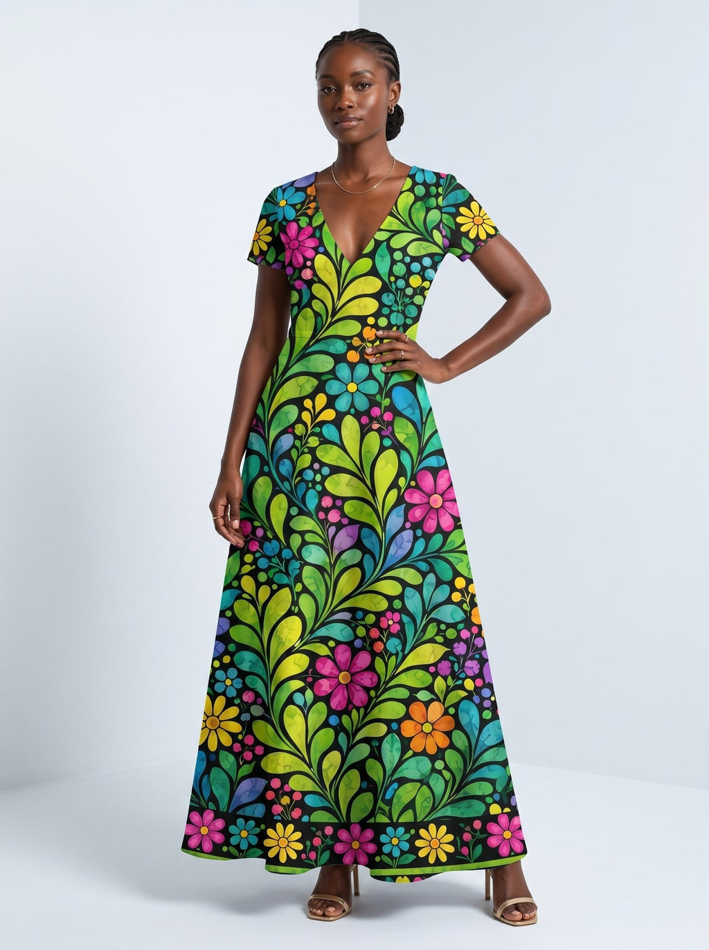 'Zumaridi' Short Sleeve Maxi Dress