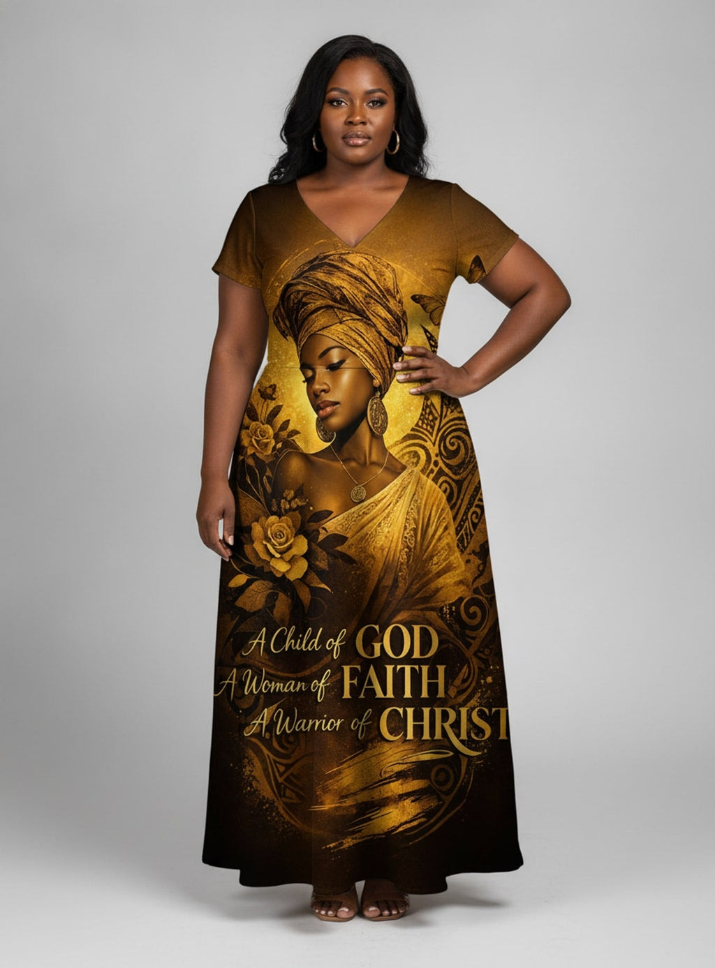 'Zuri' Short Sleeve Maxi Dress