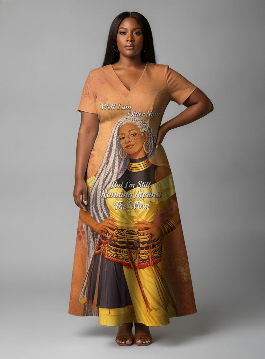 'Shujaa' Short Sleeve Maxi Dress