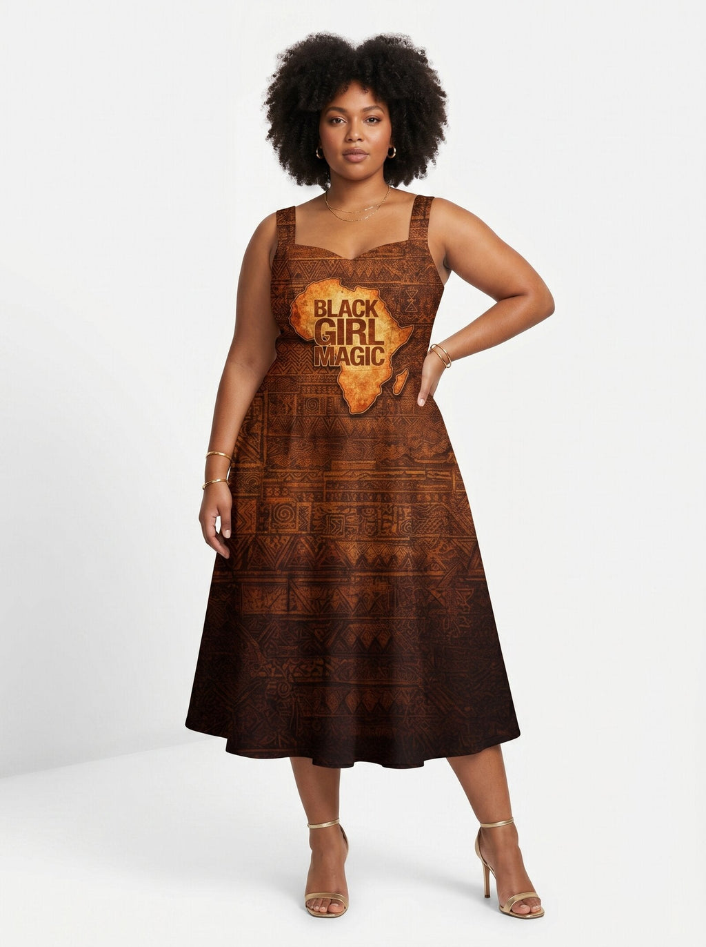 Black Girl Magic Cotton Corset Dress