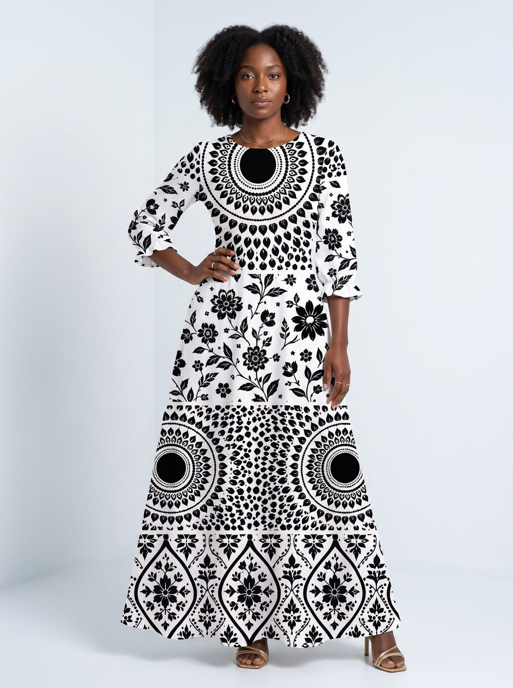 'Mwanga' Long Sleeve Maxi Dress