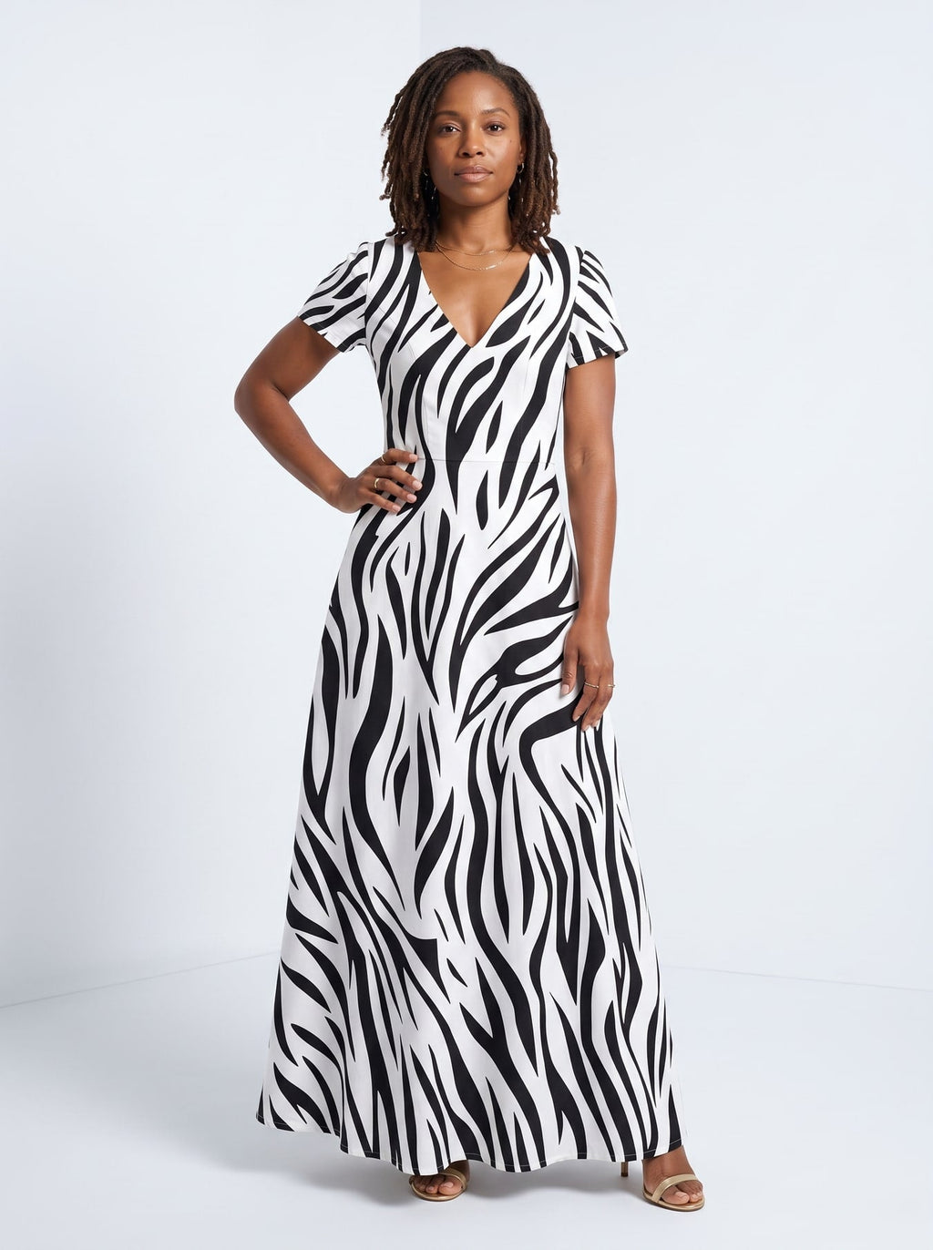 'Milia' Short Sleeve Maxi Dress