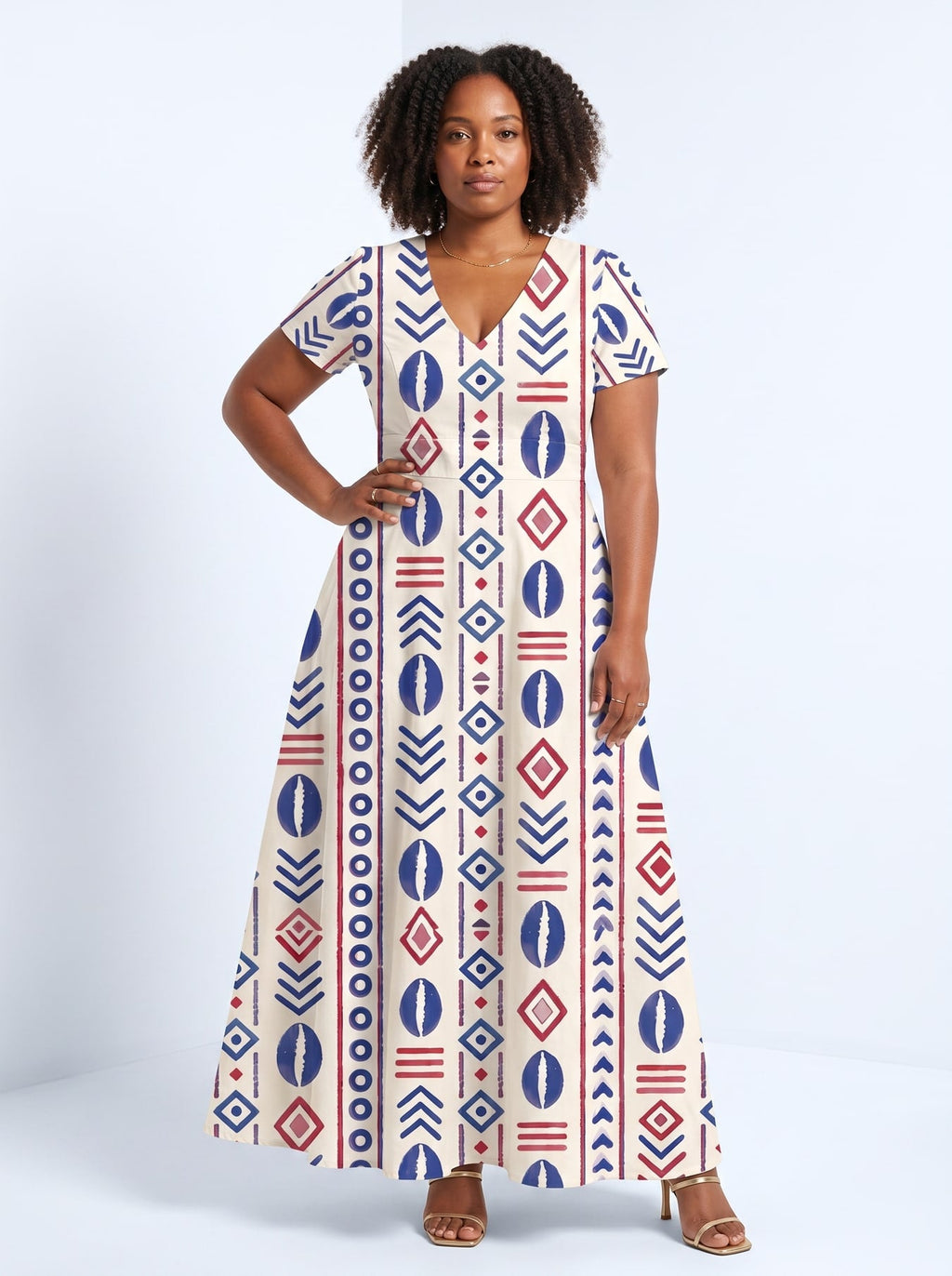 'Uhuru' Short Sleeve Maxi Dress