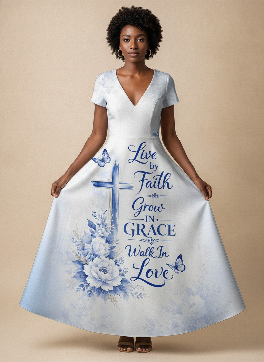 'Neema' Short Sleeve Maxi Dress