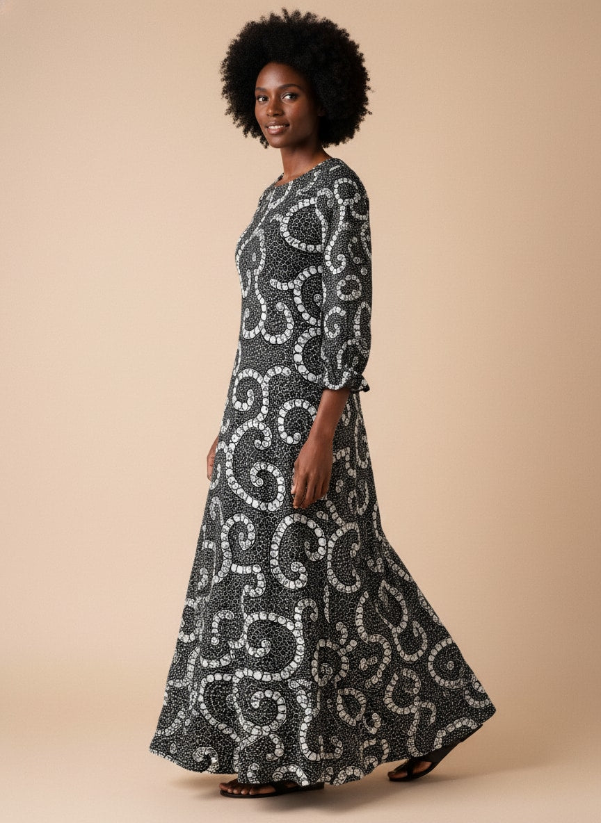 'Duara' Long Sleeve Maxi Dress