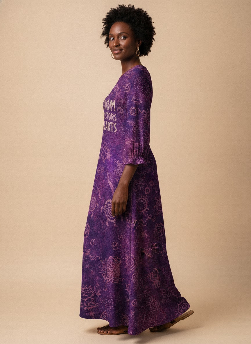 'Hekima' Long Sleeve Maxi Dress