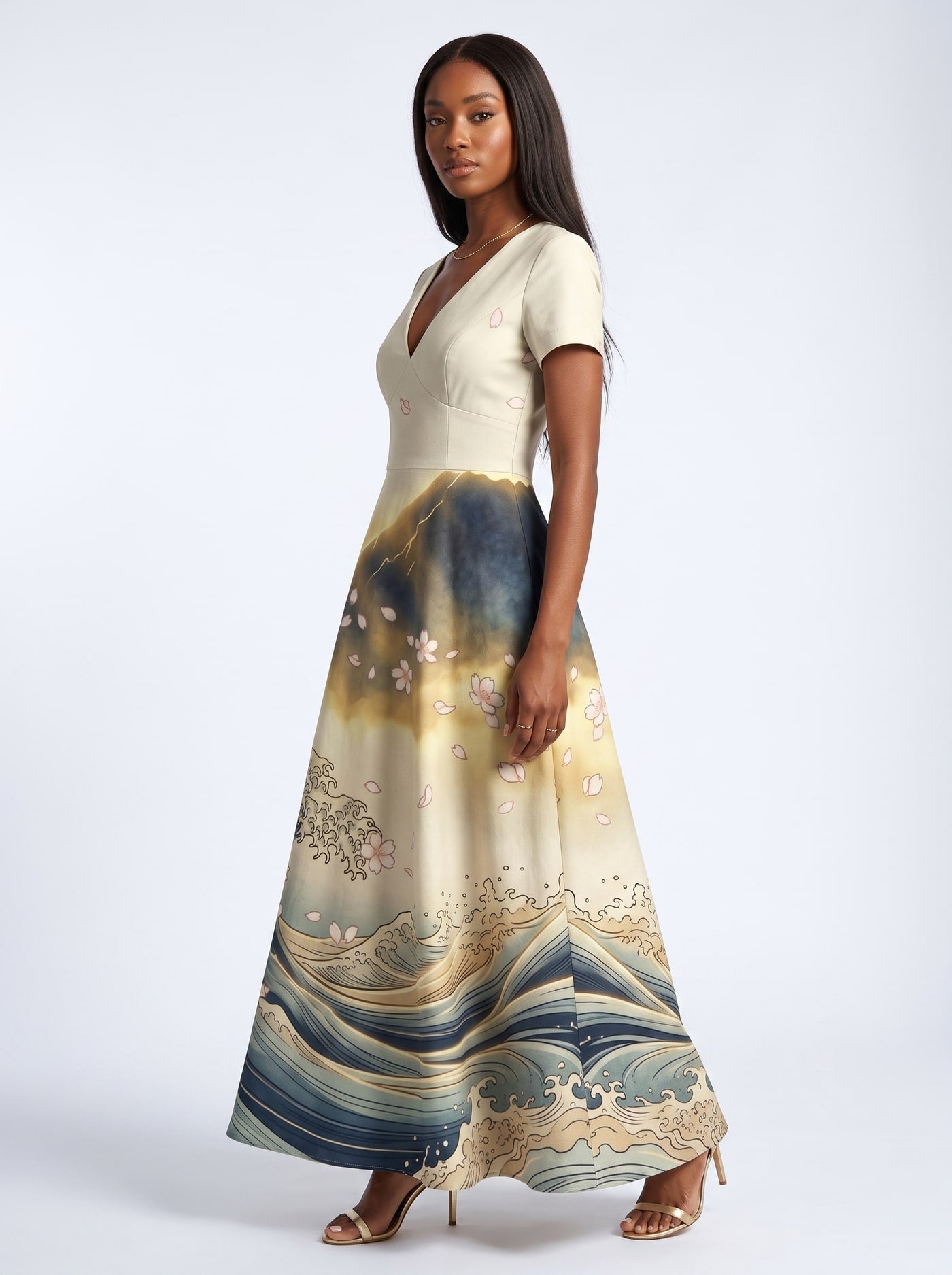 'Wimbi' Short Sleeve Maxi Dress